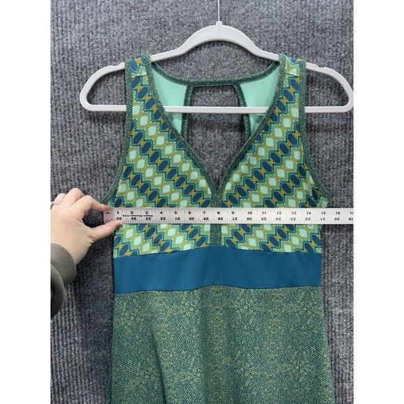 Marmot Becca Dress Medium Green Blue Sleeveless Fit Flare V-Neck Active Outdoor - Picture 7 of 9